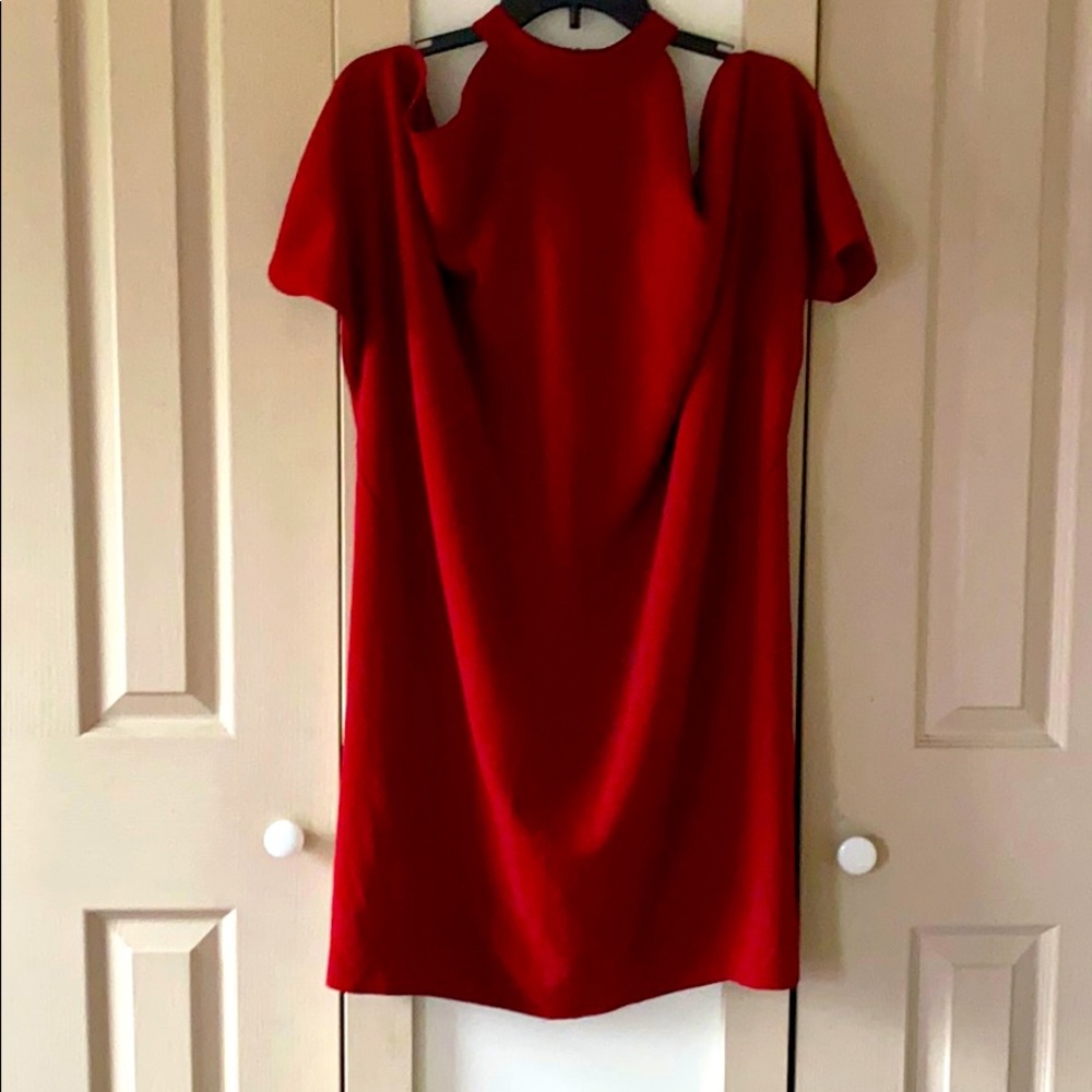Amazing ASOS red shoulderless dress!